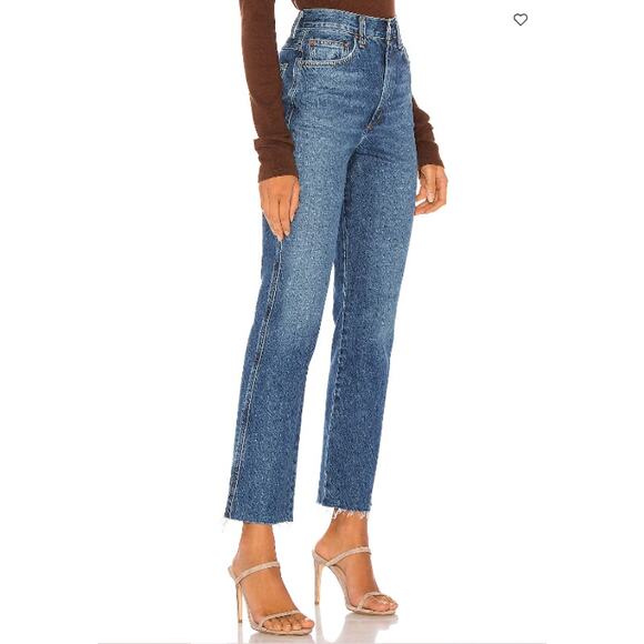 Agolde Jeans Womens 28 Pinch High Rise Straight Leg Raw Hem Denim Blue Casual - Picture 3 of 15